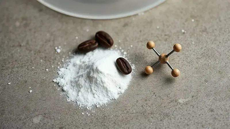 Visão detalhada dos principais ingredientes do pré-treino, como beta-alanina e cafeína, em uma superfície de concreto para análise.