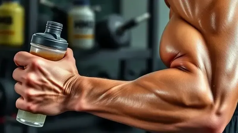 Atleta levantando peso em um treino intenso, simbolizando os benefícios do HMB para a força, recuperação muscular e desempenho físico.