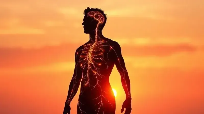 Pessoa energizada ao amanhecer, simbolizando os principais benefícios das vitaminas do Complexo B para a saúde e vitalidade.