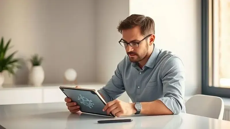 Pessoa concentrada em uma tarefa complexa, representando a melhora da função cerebral e concentração proporcionada pelo Ginkgo Biloba.