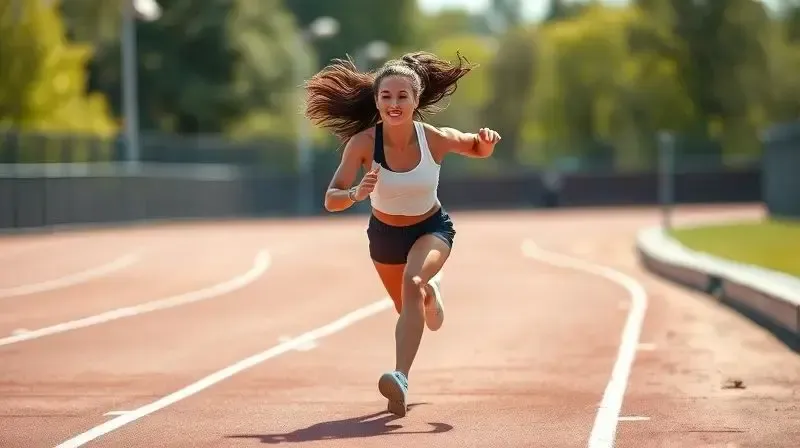 Atleta correndo em uma pista, demonstrando a energia e a finalidade da maltodextrina para o desempenho físico.